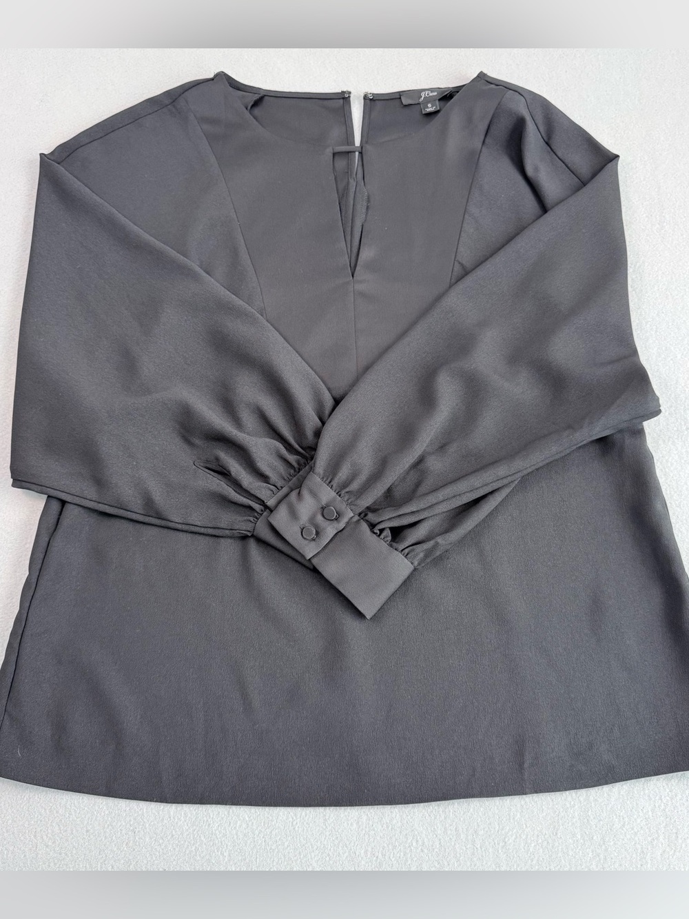 J.Crew Black Keyhole Blouse Dolman Sleeve Size S